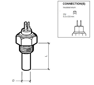 VDO Oil temperature sender 150C